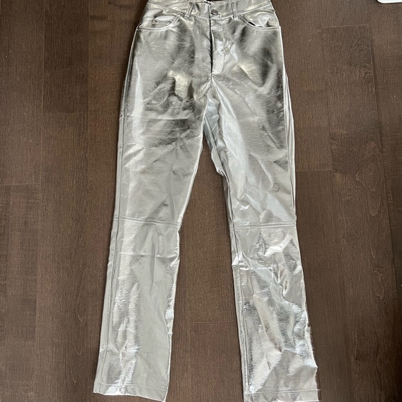 4th + Reckless x Elsa Hosk Silver Straight-leg Pant - Picture 3 of 6